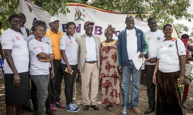 Doctors with Africa Cuamm team in Napak with the invited district officials