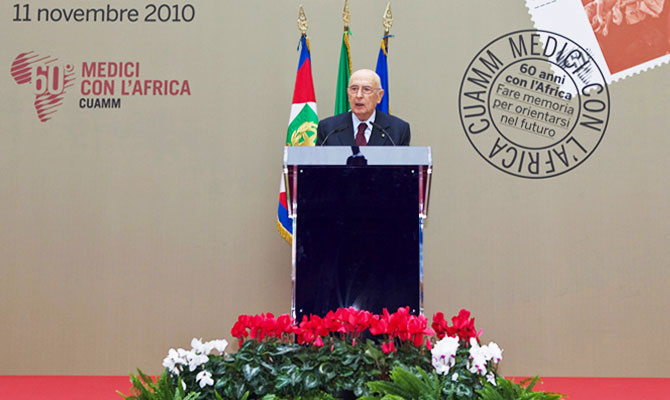 president napolitano at cuamm 60 anniversary celebration