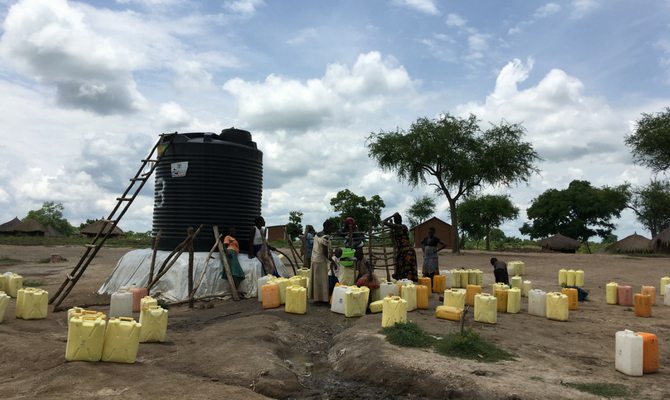 Rhino Camp, Uganda. Un pozzo per l'acqua nei pressi dell'insediamento di Ofua 7