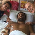 damiano cantone con la madre e don dante carraro durante il ricovero a nairobi